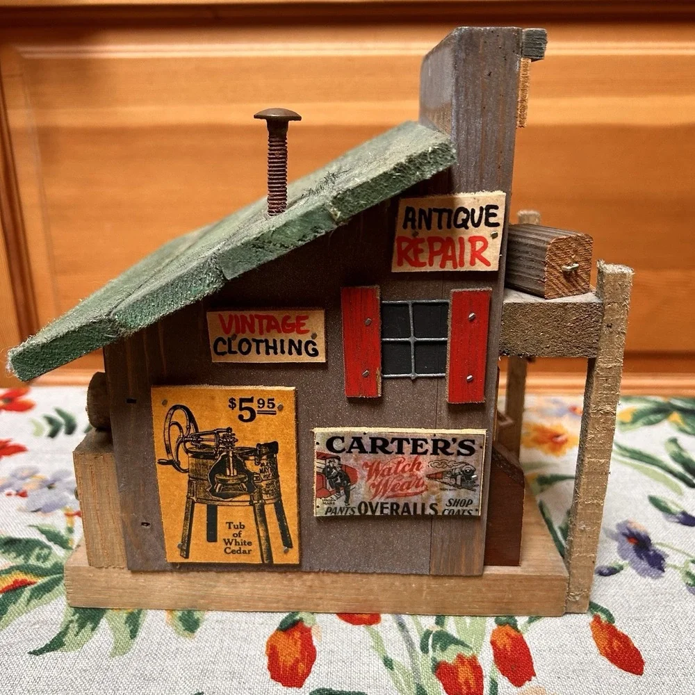 ML Studtman Handmade Birdhouse General Store John Deere Pepsi Rustic Folk Art